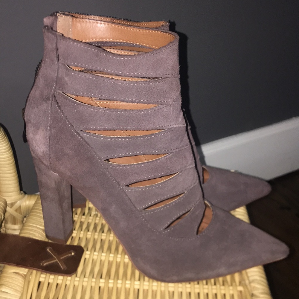 Steve Madden Brown Cutout Booties